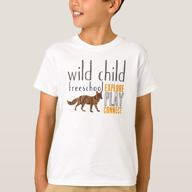 Wild Child Fox Design T-Shirt (Front)