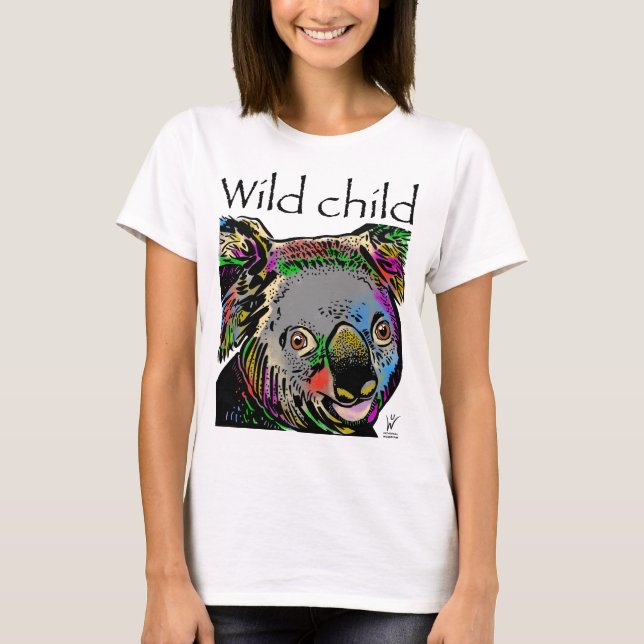 Wild child koala rainbow animals T-Shirt (Front)