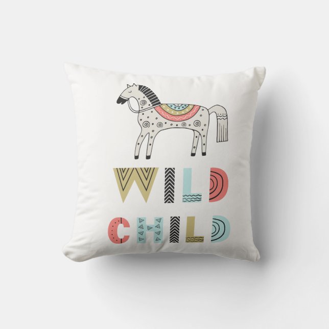 Wild Child Scandia Horse Baby Cushion (Front)