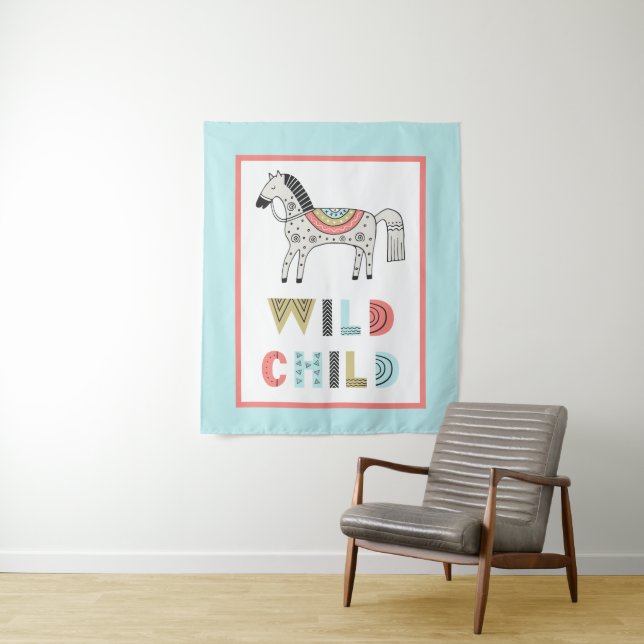 Wild Child Scandia Horse Nursery  Tapestry (In Situ)