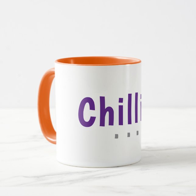 Wild Chillin' Orange Trim Coffee  Mug (Front Left)