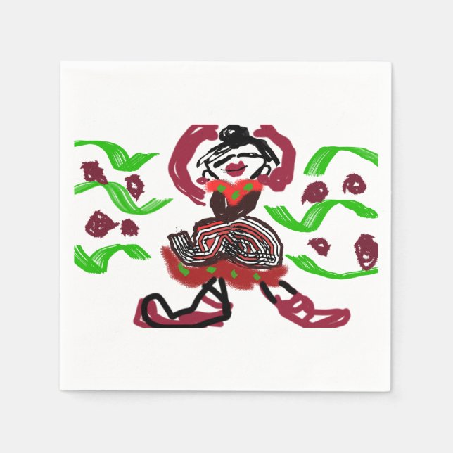 Wild Christmas dance  Napkin (Front)