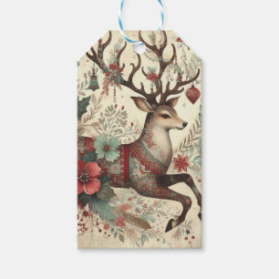 Wild Christmas Flower Gift Tags