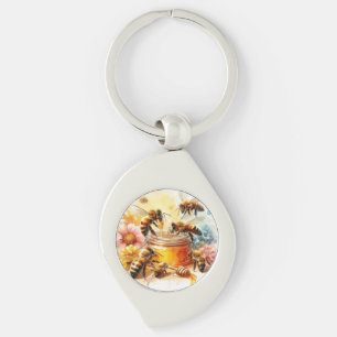 Wild Christmas Flower Key Ring