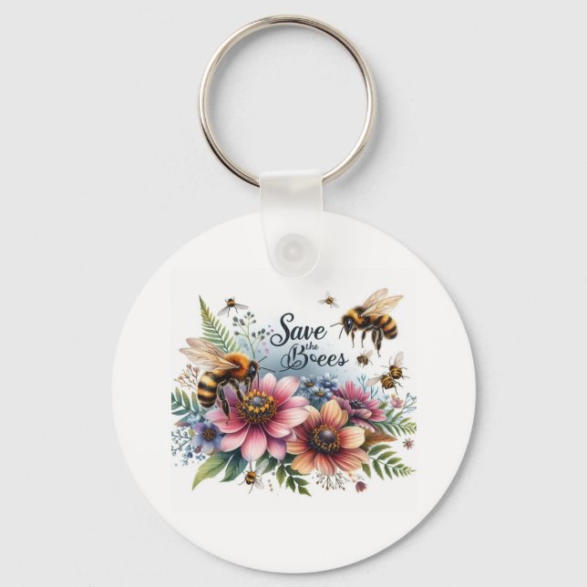 Wild Christmas Flower Key Ring (Front)