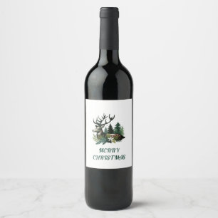 Wild Christmas Flower Wine Label