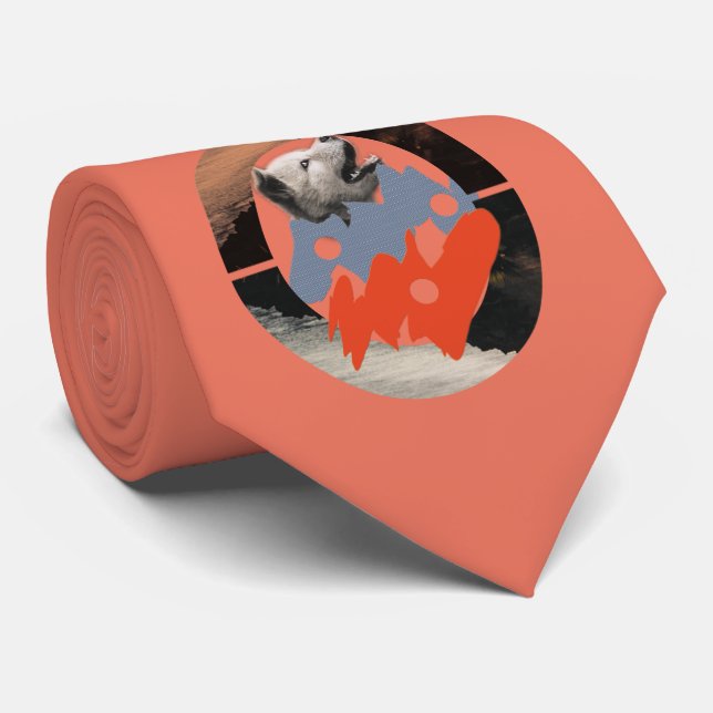 Wild Collage Neck Tie (Rolled)