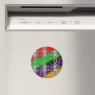 Wild Colourful Rabbit Pattern Magnet