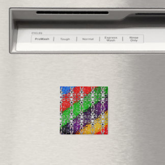 Wild Colourful Rabbit Pattern Magnet