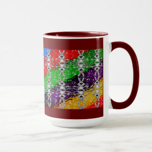 Wild Colourful Rabbit Pattern Mug