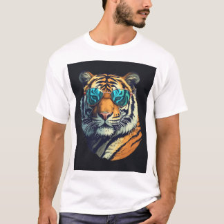 "Wild & Cool Tiger with Sunglasses Tee" T-Shirt