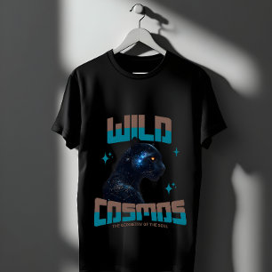 Wild Cosmos Panther Sacred Geometry Cosmic T-Shirt