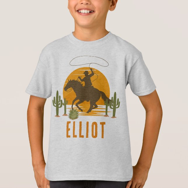 Wild cowboy western boy T-Shirt (Front)