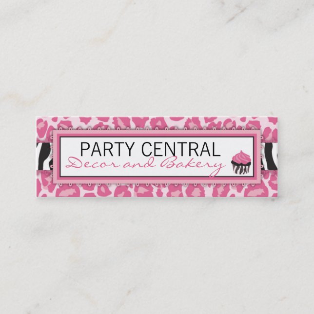 Wild Cupcake Skinny Business Card (Front)