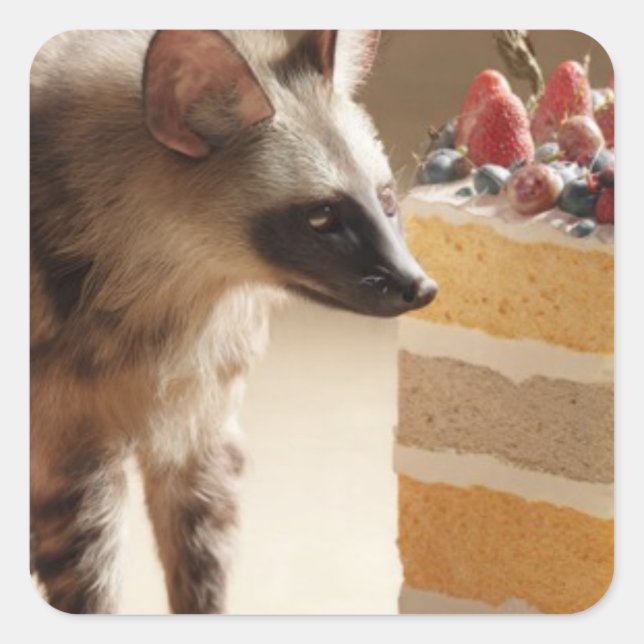 Wild Curiosity & Layered Cake Square Sticker (Front)