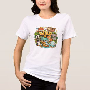 Wild & Cute Animals T-Shirt – Adorable Animal Love Tri-Blend Shirt