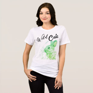 Wild Cute – Hare Design Women’s T-Shirt Tri-Blend Shirt