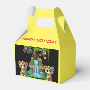 WILD CUTE JAGUAR BIRTHDAY FAVOUR BOX