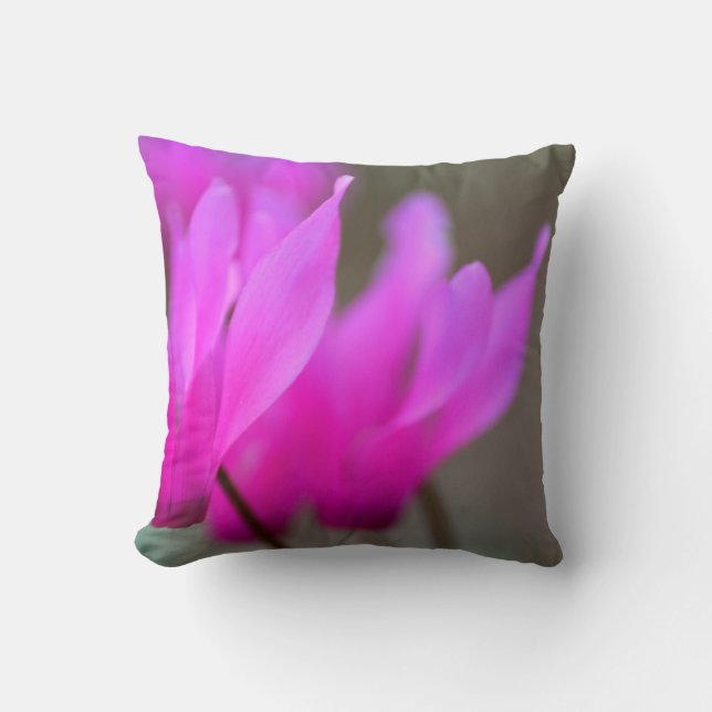 Wild Cyclamen Macro Cushion (Front)