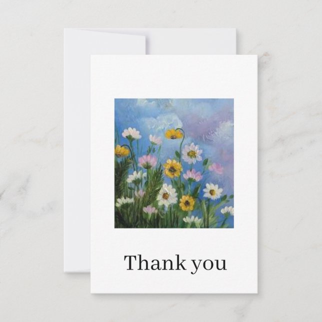 Wild daisies Thank you card (Front)