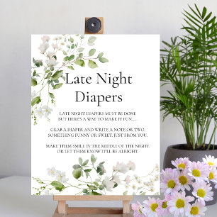 Wild daisy blooms Late Night Diaper Sign 