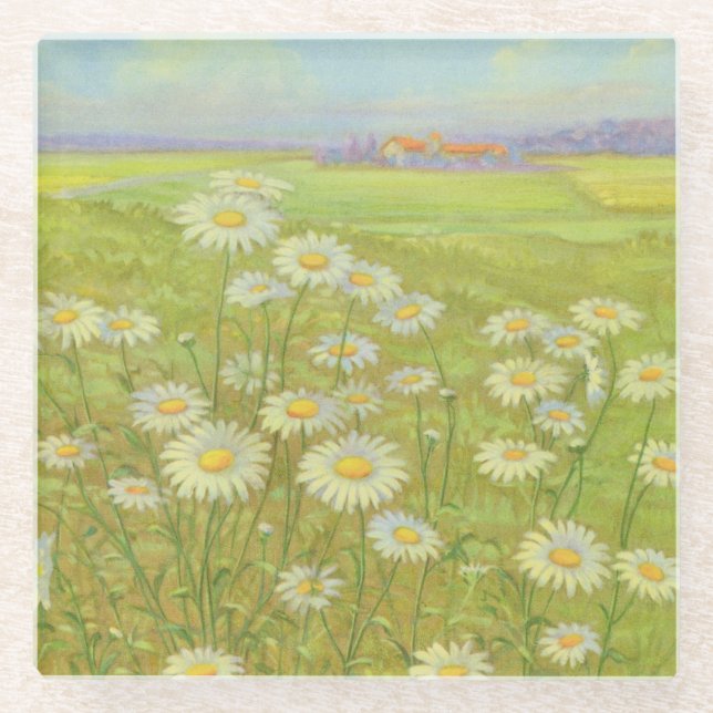 Wild Daisy by Cargill, 1937 Glass Coaster (Front)