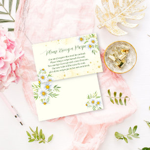 Wild daisy flowers spring summer recipe card