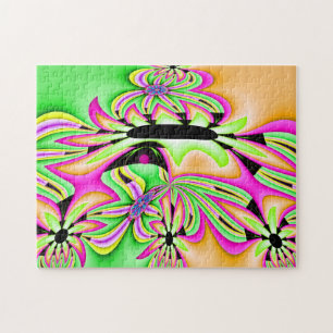 Wild Daisy Fractal Art Jigsaw Puzzle