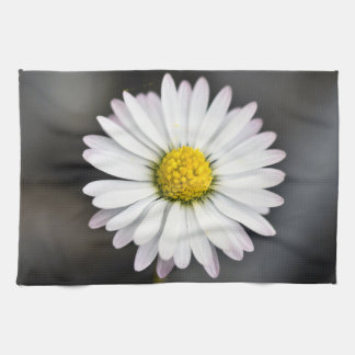 Wild daisy white and yellow tea towel