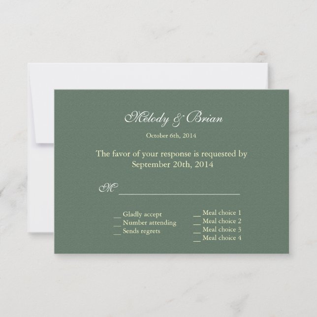 wild dandelion flowers RSVP wedding Card (Front)