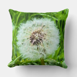 Wild Dandelion Romania Botanical Macro Photograpy Cushion