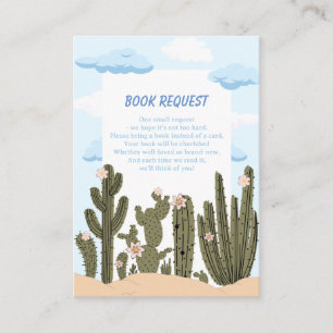 Wild Desert with Cactus Cute Baby Book Request Enclosure Card
