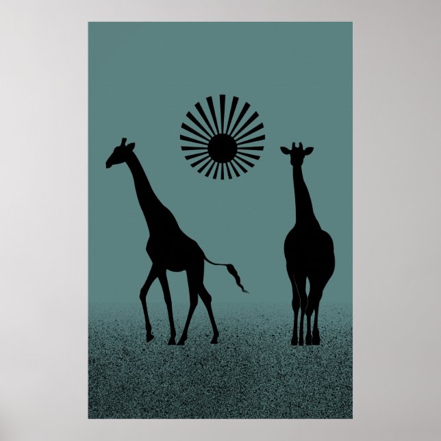 Wild design giraffe poster  (Front)