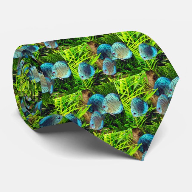 Wild Discus Fish ネクタイ Tie (Rolled)