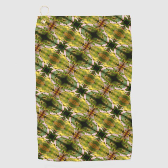 Wild Dogwood Flower Blossoms Abstract Pattern    Golf Towel (Front)