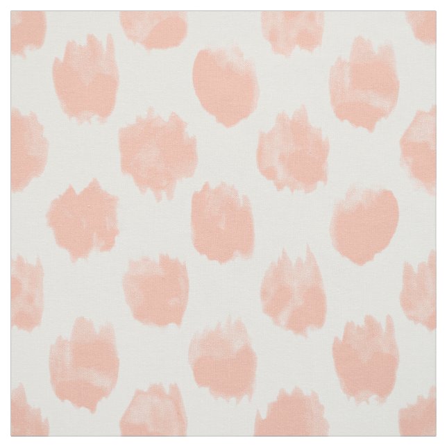WILD DOTS Peach Watercolor Polka Dot Fabric (Swatch)