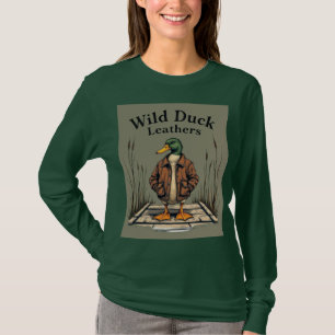 Wild Duck Leathers Mallard Duck Graphic Long Sleev T-Shirt