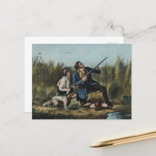 Wild Duck Shooting by Nathaniel Currier Postcard
