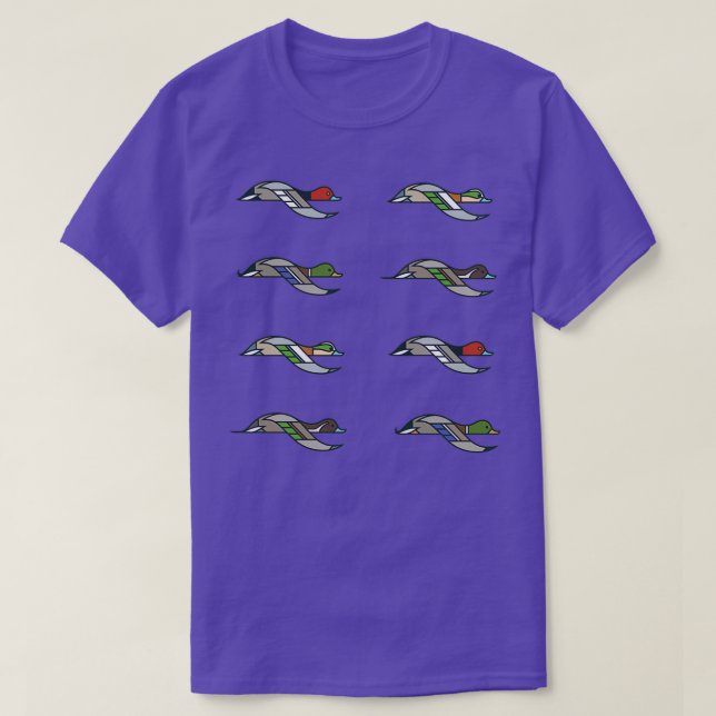 Wild Ducks Pattern T-Shirt (Design Front)