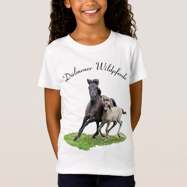 Wild Dulmen Horse Cute Foal - Dülmener Wildpferde T-Shirt (Front)