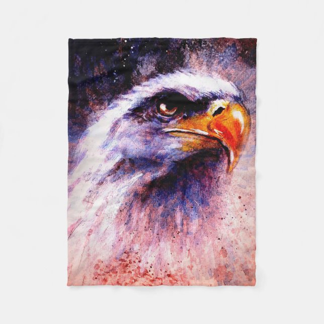 Wild Eagle Fleece Blanket (Front)