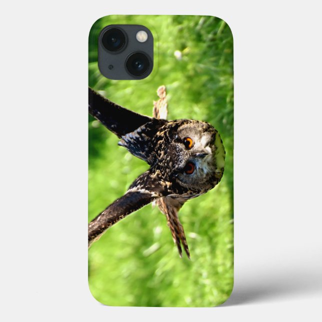 Wild Eagle Owl in Full Flight Case-Mate iPhone Case (Back)