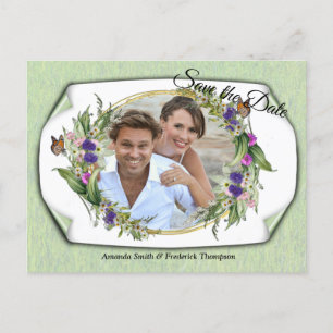 Wild Eco-friendly Spring Flowers Announcement Post Postcard