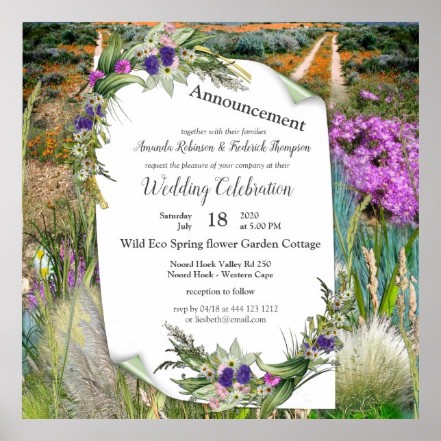 Wild Eco-friendly Spring Flowers Poster (Front)