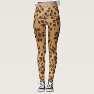 Wild Elegance: Brown Animal Print Leggings