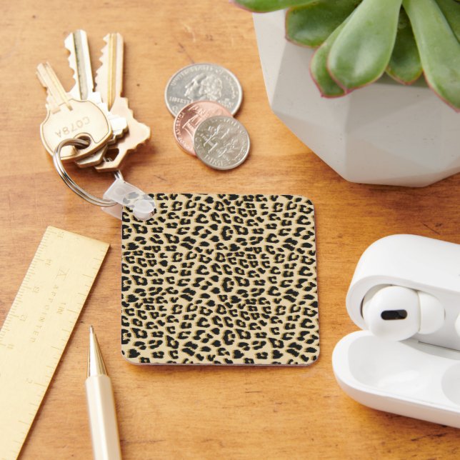 Wild Elegance Leopard Print Key Ring (Desk)