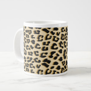 Wild Elegance Leopard Print Large Coffee Mug