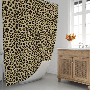 Wild Elegance Leopard Print Shower Curtain