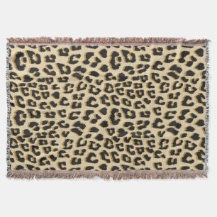 Wild Elegance Leopard Print Throw Blanket