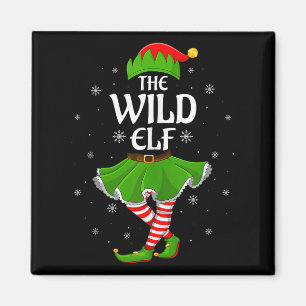 Wild Elf Christmas Family Girls Women Elf Squad Xm Magnet